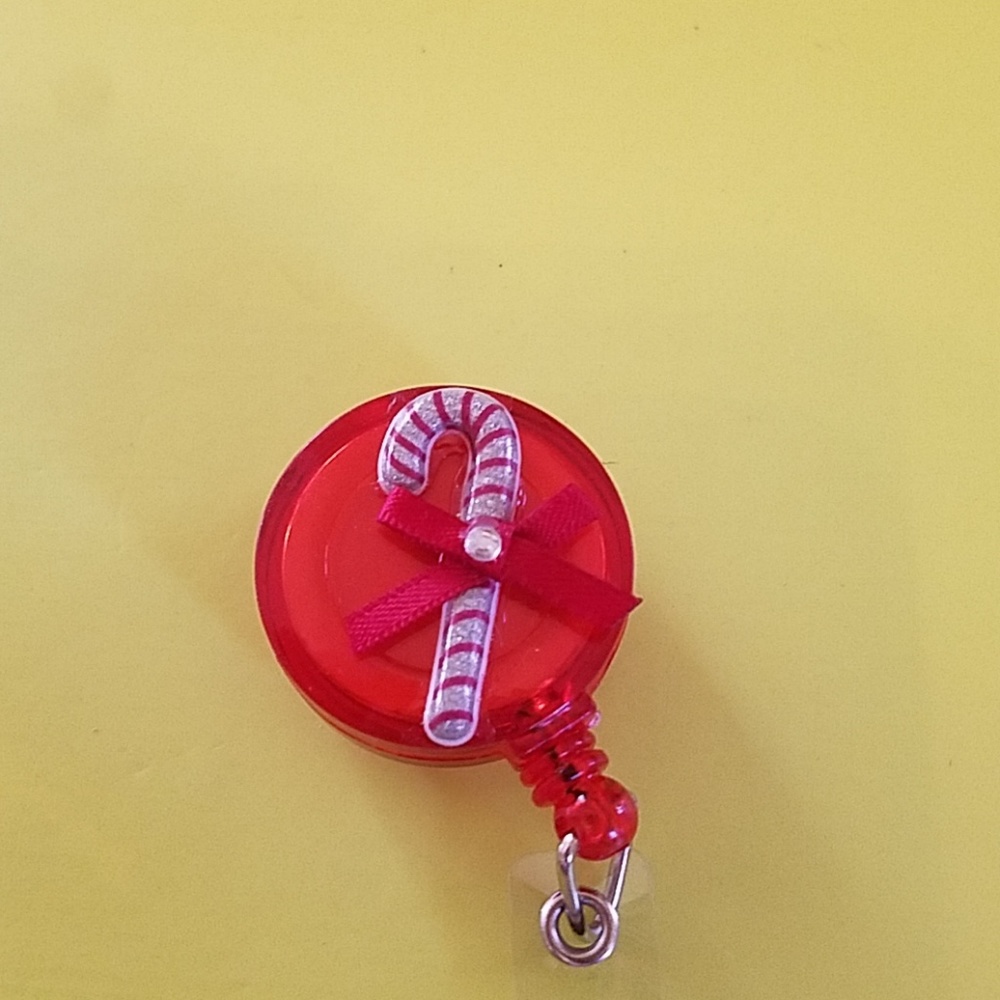 Christmas Retractable Name Badge Holder